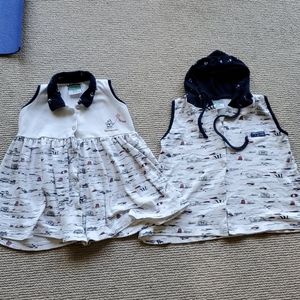 Matching Bermuda polo tank dress (6) & tank hoodie dress (2-3)